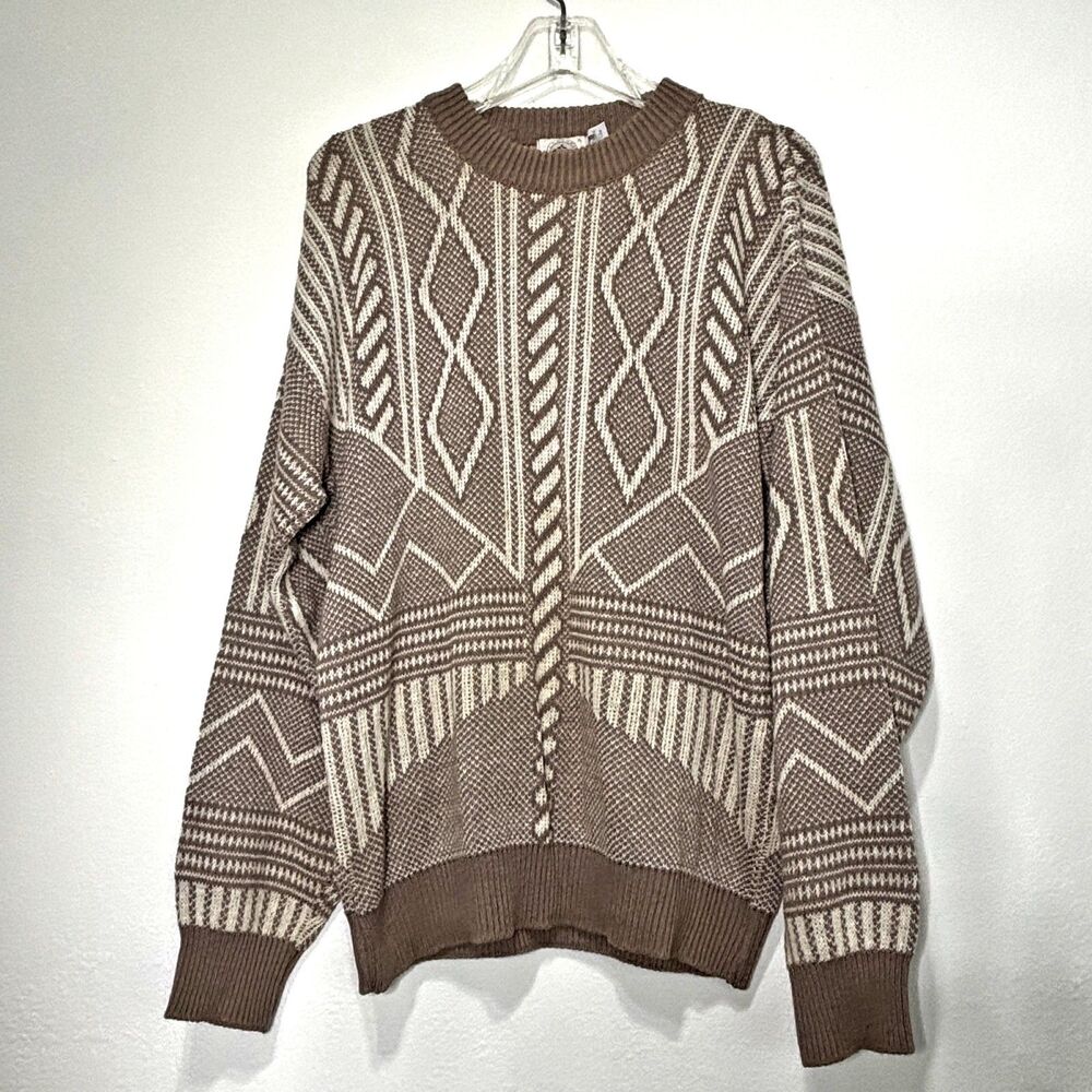 Mens Vintage Cotton Sweater XL JJ Cochran Touring Club Golf Academia Preppy